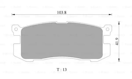 Комплект тормозных колодок (BOSCH: 0 986 505 968)