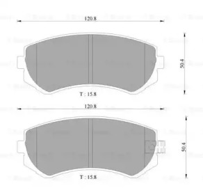 Комплект тормозных колодок (BOSCH: 0 986 505 970)