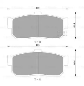 Комплект тормозных колодок (BOSCH: 0 986 505 972)