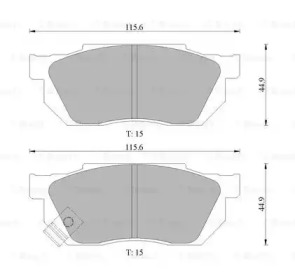 Комплект тормозных колодок (BOSCH: 0 986 505 974)