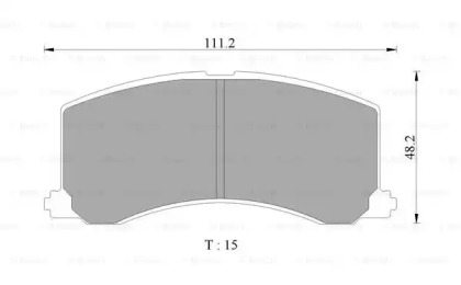 Комплект тормозных колодок (BOSCH: 0 986 505 977)