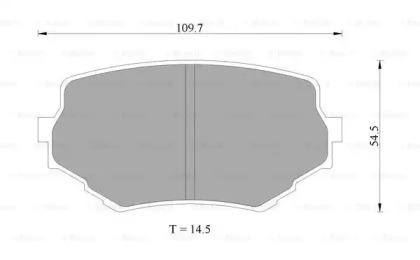 Комплект тормозных колодок (BOSCH: 0 986 505 978)