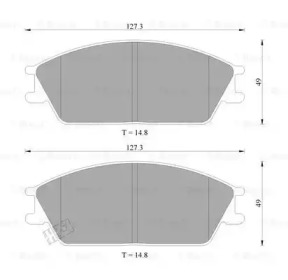 Комплект тормозных колодок (BOSCH: 0 986 505 985)