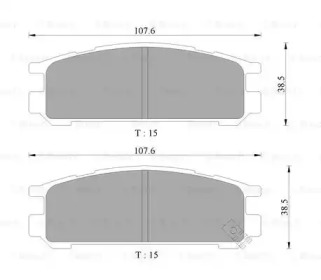 Комплект тормозных колодок (BOSCH: 0 986 505 996)