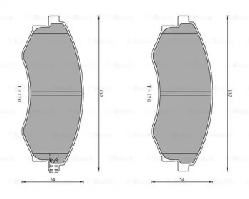 Комплект тормозных колодок (BOSCH: 0 986 AB0 205)