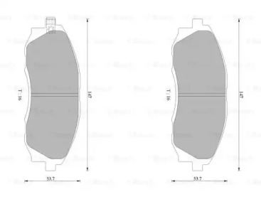 Комплект тормозных колодок (BOSCH: 0 986 AB0 215)