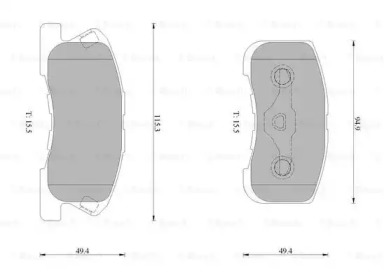 Комплект тормозных колодок (BOSCH: 0 986 AB0 220)