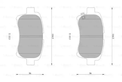 Комплект тормозных колодок (BOSCH: 0 986 AB1 014)