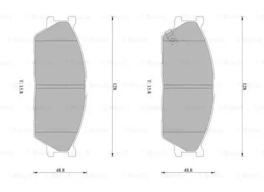 Комплект тормозных колодок (BOSCH: 0 986 AB1 021)