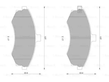 Комплект тормозных колодок (BOSCH: 0 986 AB1 023)