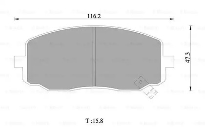 Комплект тормозных колодок (BOSCH: 0 986 AB1 028)