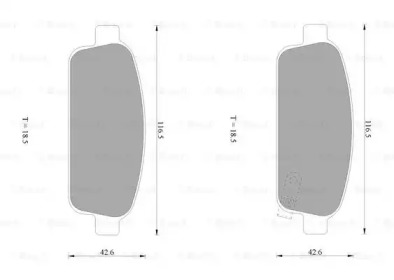 Комплект тормозных колодок (BOSCH: 0 986 AB1 043)