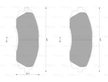 Комплект тормозных колодок (BOSCH: 0 986 AB1 046)