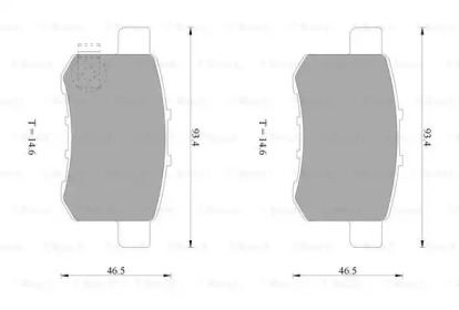 Комплект тормозных колодок (BOSCH: 0 986 AB1 058)