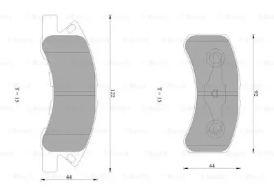 Комплект тормозных колодок (BOSCH: 0 986 AB1 079)