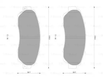 Комплект тормозных колодок (BOSCH: 0 986 AB1 085)