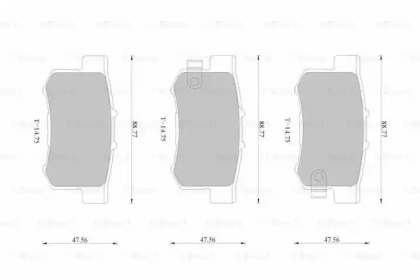 Комплект тормозных колодок (BOSCH: 0 986 AB1 116)