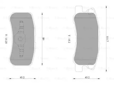 Комплект тормозных колодок (BOSCH: 0 986 AB1 130)