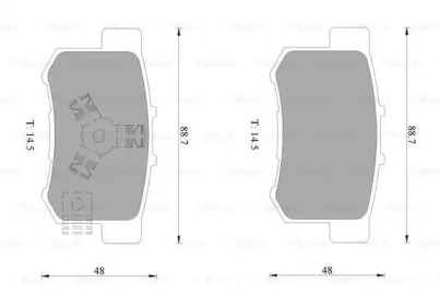 Комплект тормозных колодок (BOSCH: 0 986 AB1 380)