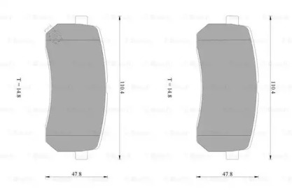 Комплект тормозных колодок (BOSCH: 0 986 AB1 383)