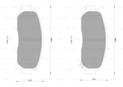 Комплект тормозных колодок (BOSCH: 0 986 AB1 385)