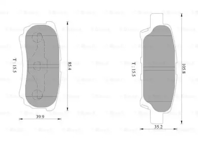 Комплект тормозных колодок (BOSCH: 0 986 AB1 401)