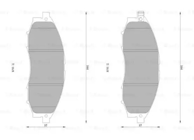 Комплект тормозных колодок (BOSCH: 0 986 AB1 404)