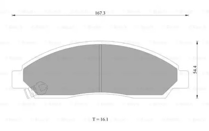 Комплект тормозных колодок (BOSCH: 0 986 AB1 416)