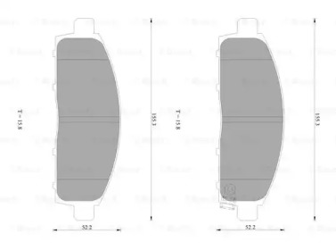 Комплект тормозных колодок (BOSCH: 0 986 AB1 417)