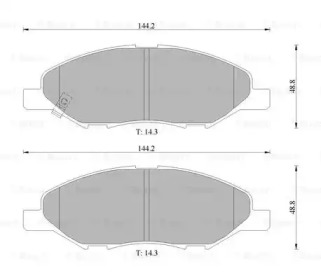 Комплект тормозных колодок (BOSCH: 0 986 AB1 418)