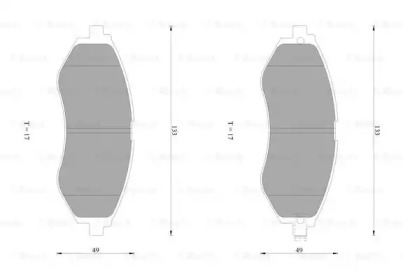 Комплект тормозных колодок (BOSCH: 0 986 AB1 432)