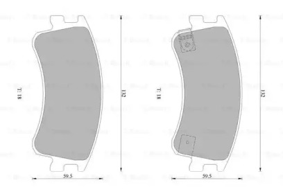 Комплект тормозных колодок (BOSCH: 0 986 AB1 437)