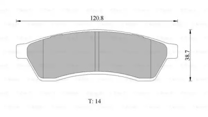 Комплект тормозных колодок (BOSCH: 0 986 AB1 463)