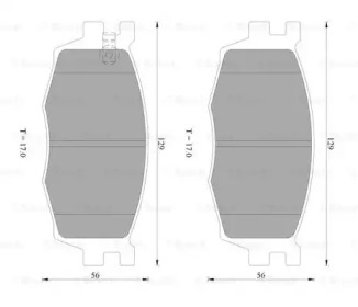 Комплект тормозных колодок (BOSCH: 0 986 AB1 465)