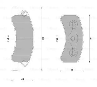 Комплект тормозных колодок (BOSCH: 0 986 AB1 467)