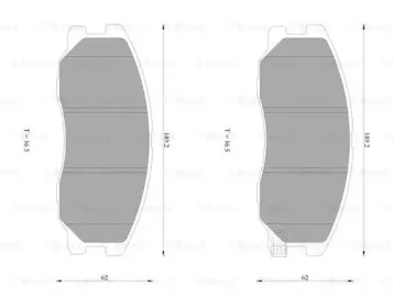 Комплект тормозных колодок (BOSCH: 0 986 AB1 469)