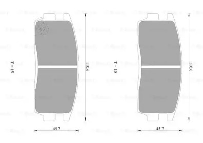 Комплект тормозных колодок (BOSCH: 0 986 AB1 470)