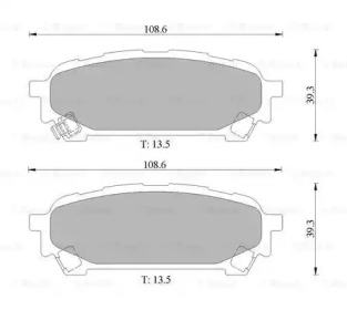 Комплект тормозных колодок (BOSCH: 0 986 AB1 475)