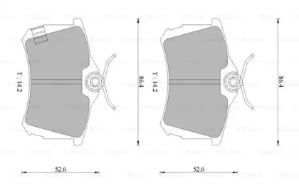 Комплект тормозных колодок (BOSCH: 0 986 AB1 482)