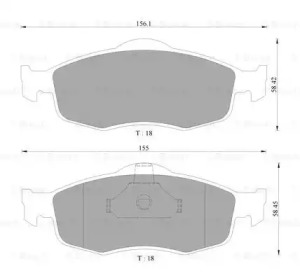 Комплект тормозных колодок (BOSCH: 0 986 AB1 490)