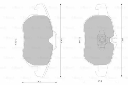 Комплект тормозных колодок (BOSCH: 0 986 AB1 702)