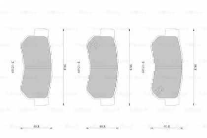 Комплект тормозных колодок (BOSCH: 0 986 AB1 719)