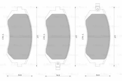 Комплект тормозных колодок (BOSCH: 0 986 AB1 961)