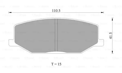 Комплект тормозных колодок (BOSCH: 0 986 AB2 003)