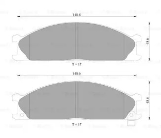 Комплект тормозных колодок (BOSCH: 0 986 AB2 007)