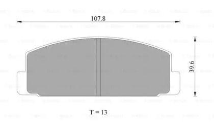 Комплект тормозных колодок (BOSCH: 0 986 AB2 009)