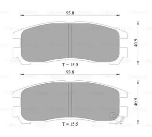 Комплект тормозных колодок (BOSCH: 0 986 AB2 011)