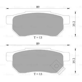 Комплект тормозных колодок (BOSCH: 0 986 AB2 033)