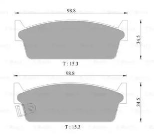 Комплект тормозных колодок (BOSCH: 0 986 AB2 038)