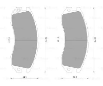 Комплект тормозных колодок (BOSCH: 0 986 AB2 051)